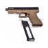 Страйкбольный пистолет KJW Glock G18 TBC CO₂ Tan, удлин. ствол