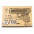 Страйкбольный пистолет Galaxy G.15D (Glock 17) песочный